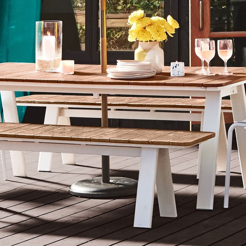 Halden Outdoor Dining Table Haze West Elm Australia